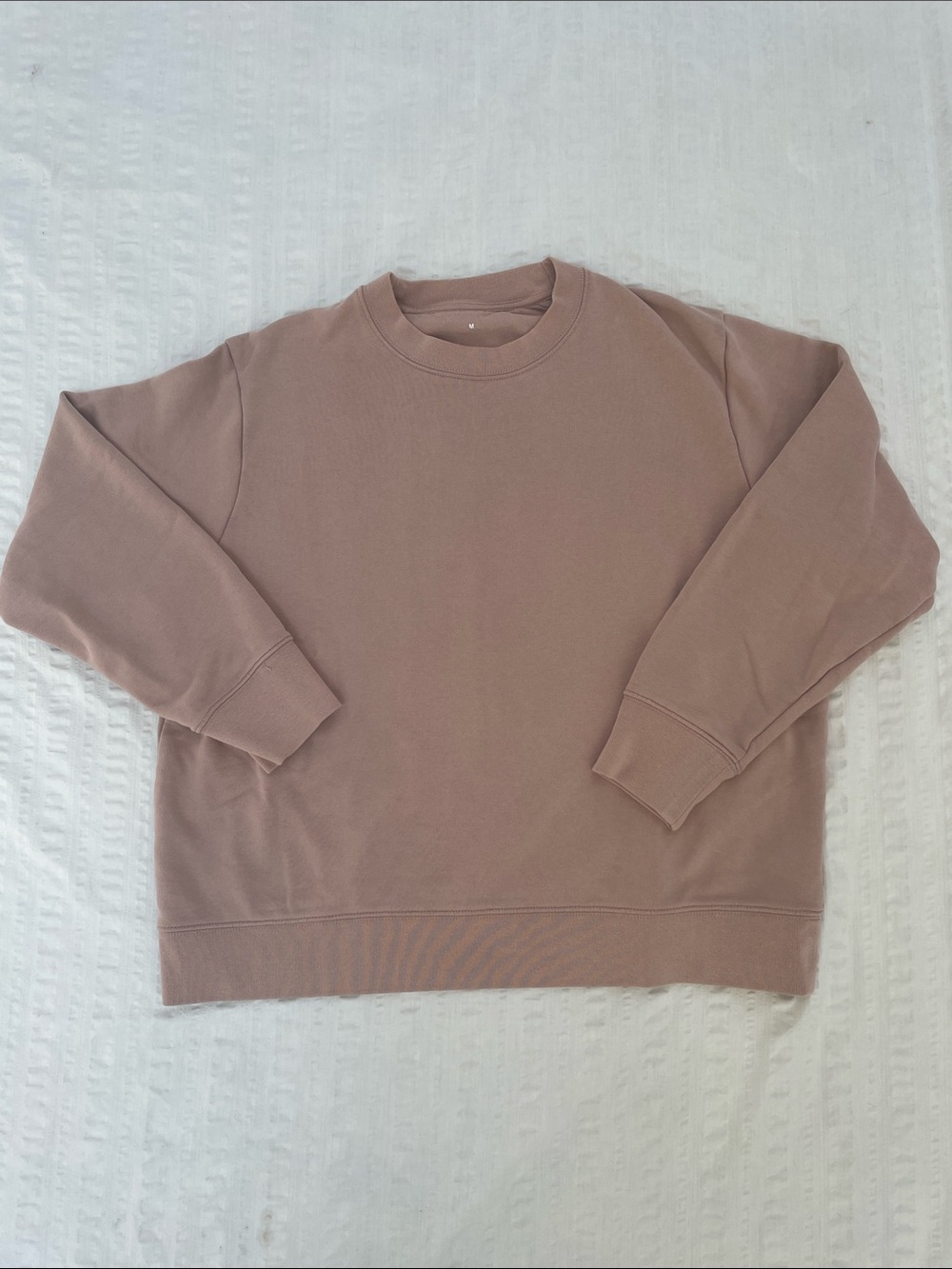 MUJI Crewneck Sweatshirt Dusty Pink Cotton Womens Size L